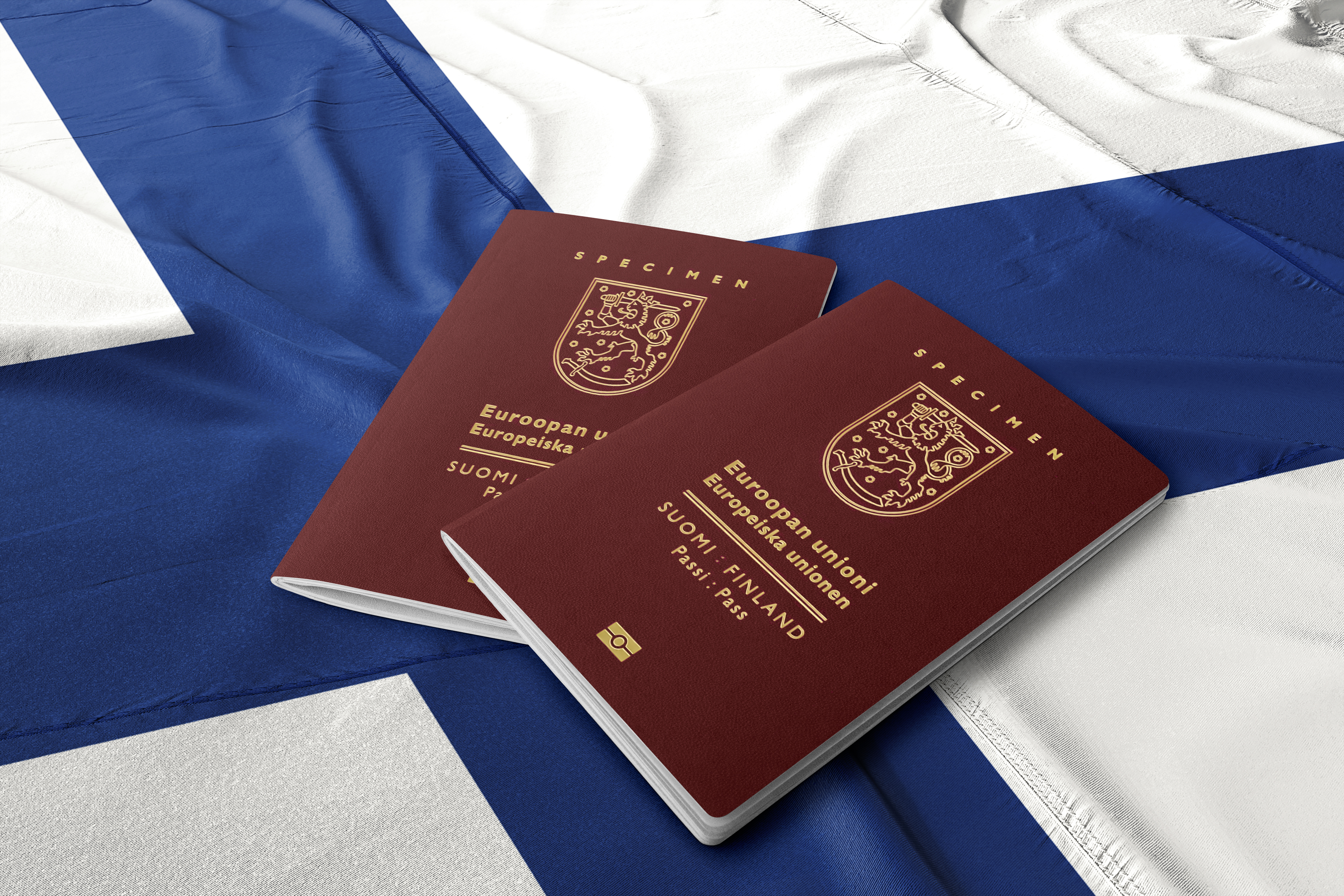 Паспорта Финляндии на флаге