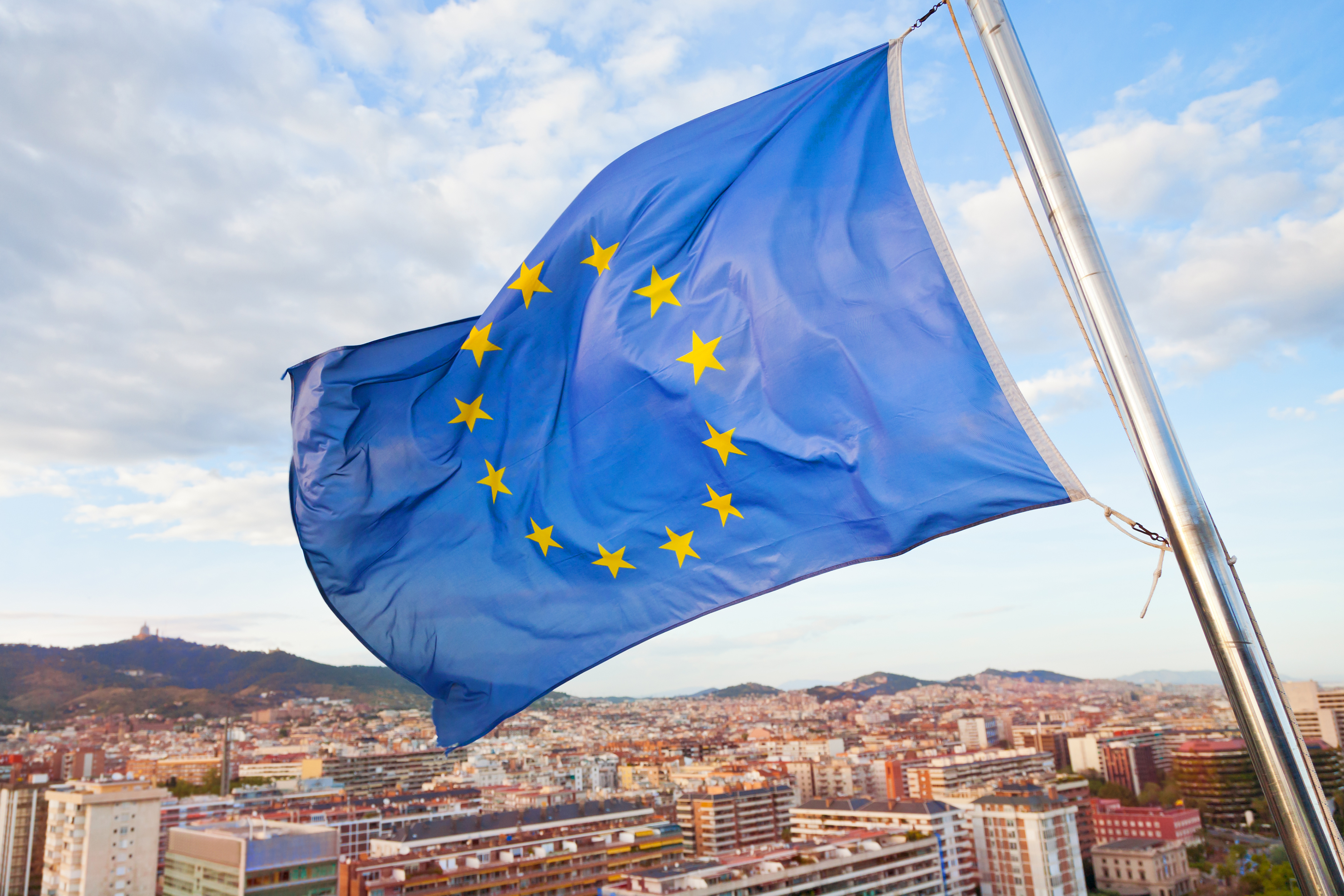 Флаг символизирующий ВНЖ в Европе и полноправное резидентство